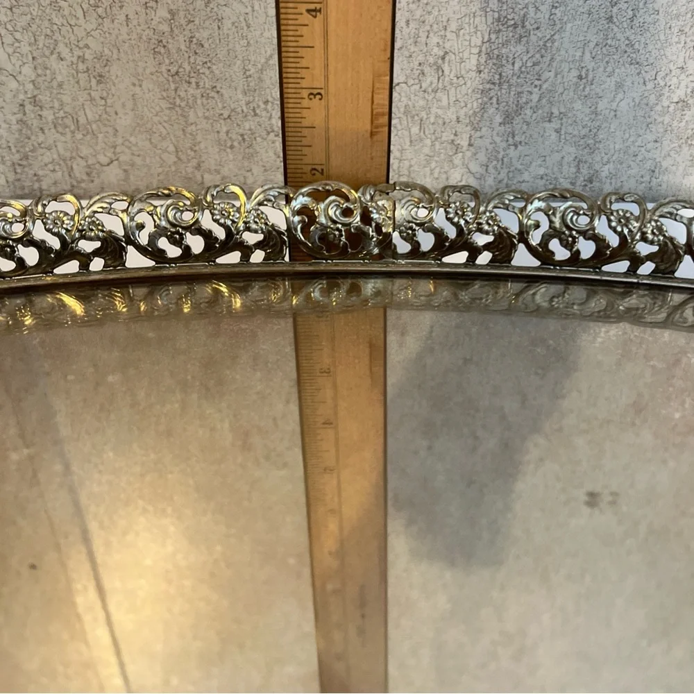 Vintage Ornate Filigree Gold Decorative Wall Mirror